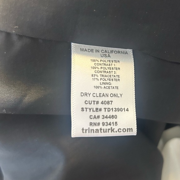 Trina Turk Veda Lace Black & White Sheath Dress. Size 8 - Picture 8 of 10